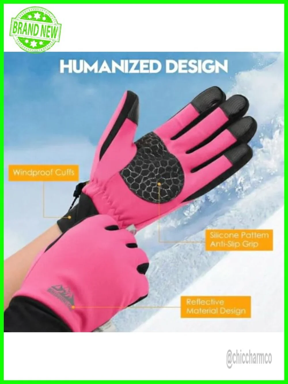 Winter Gloves with 3M Thermal Insulation, Touchscreen, Anti-Slip Silicone Grip